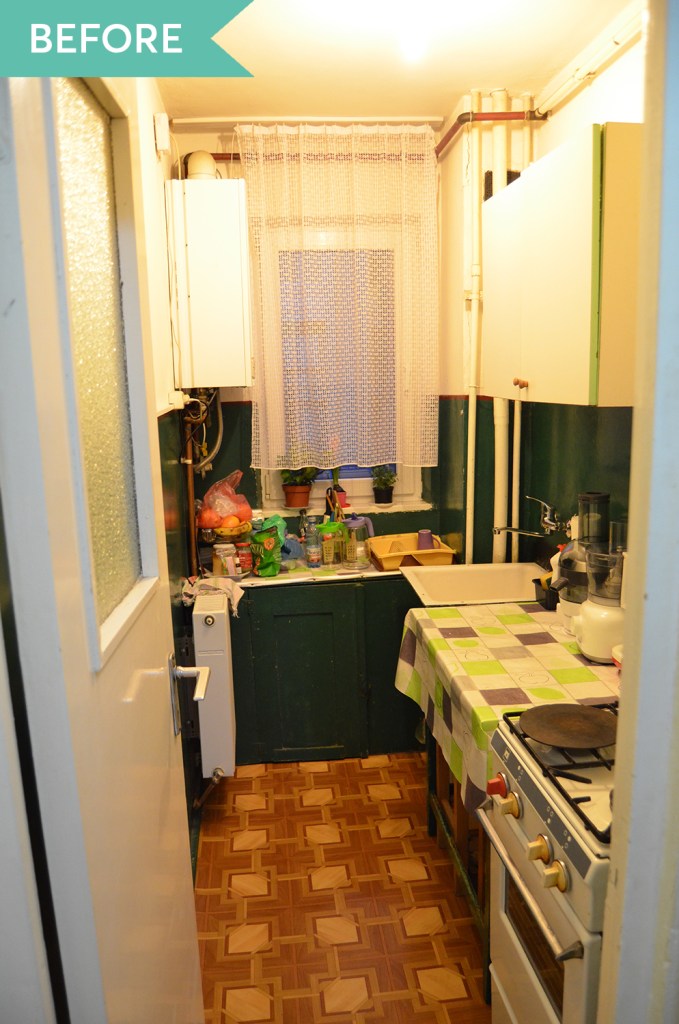 before bucatarie apartament mic