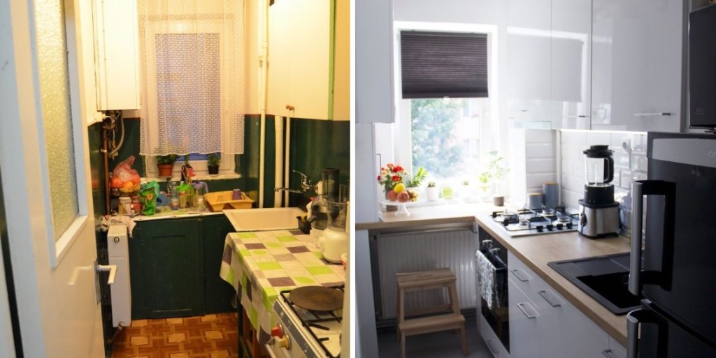 bucatarie before and after