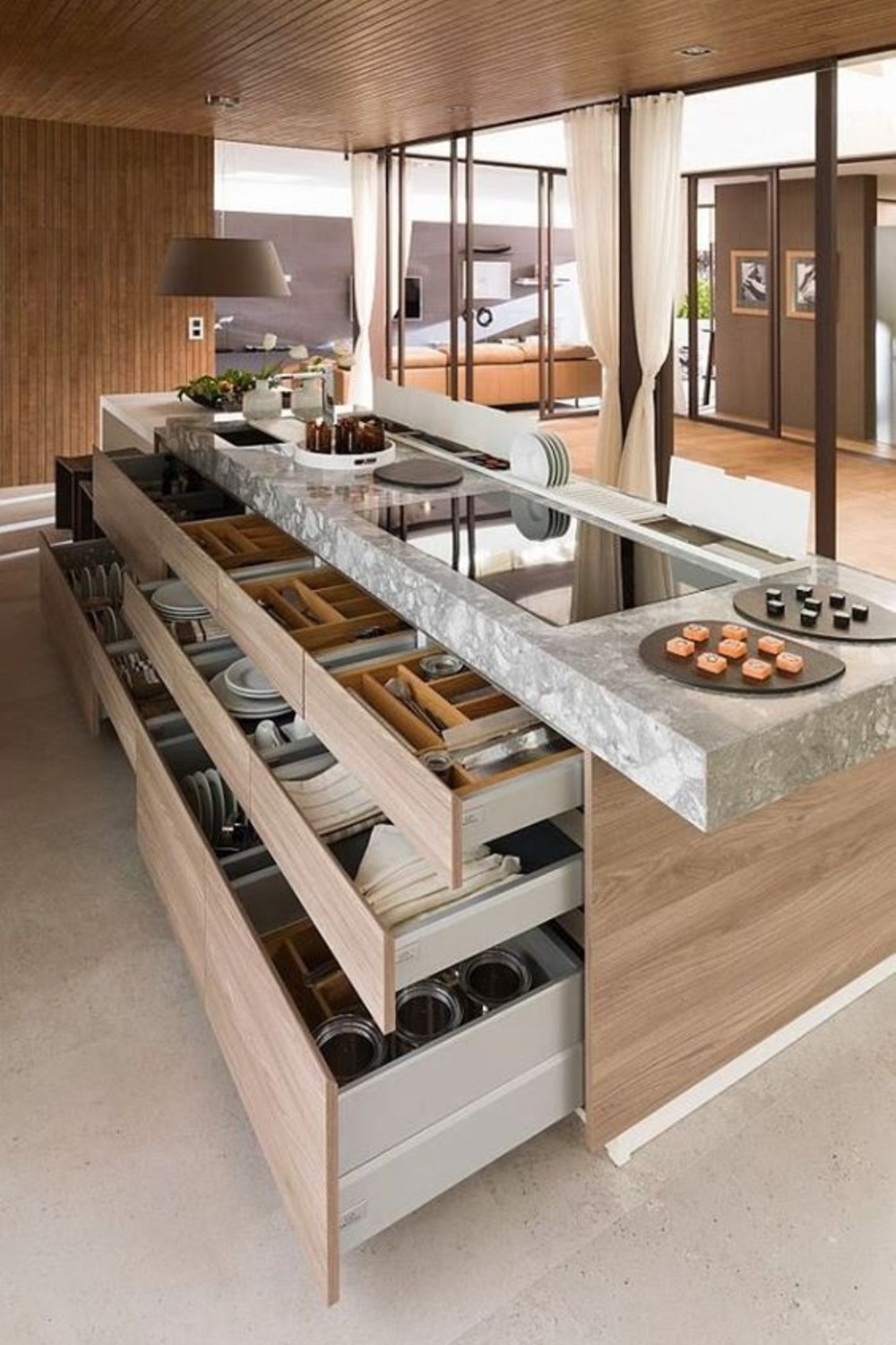 insula de bucatarie - depozitare