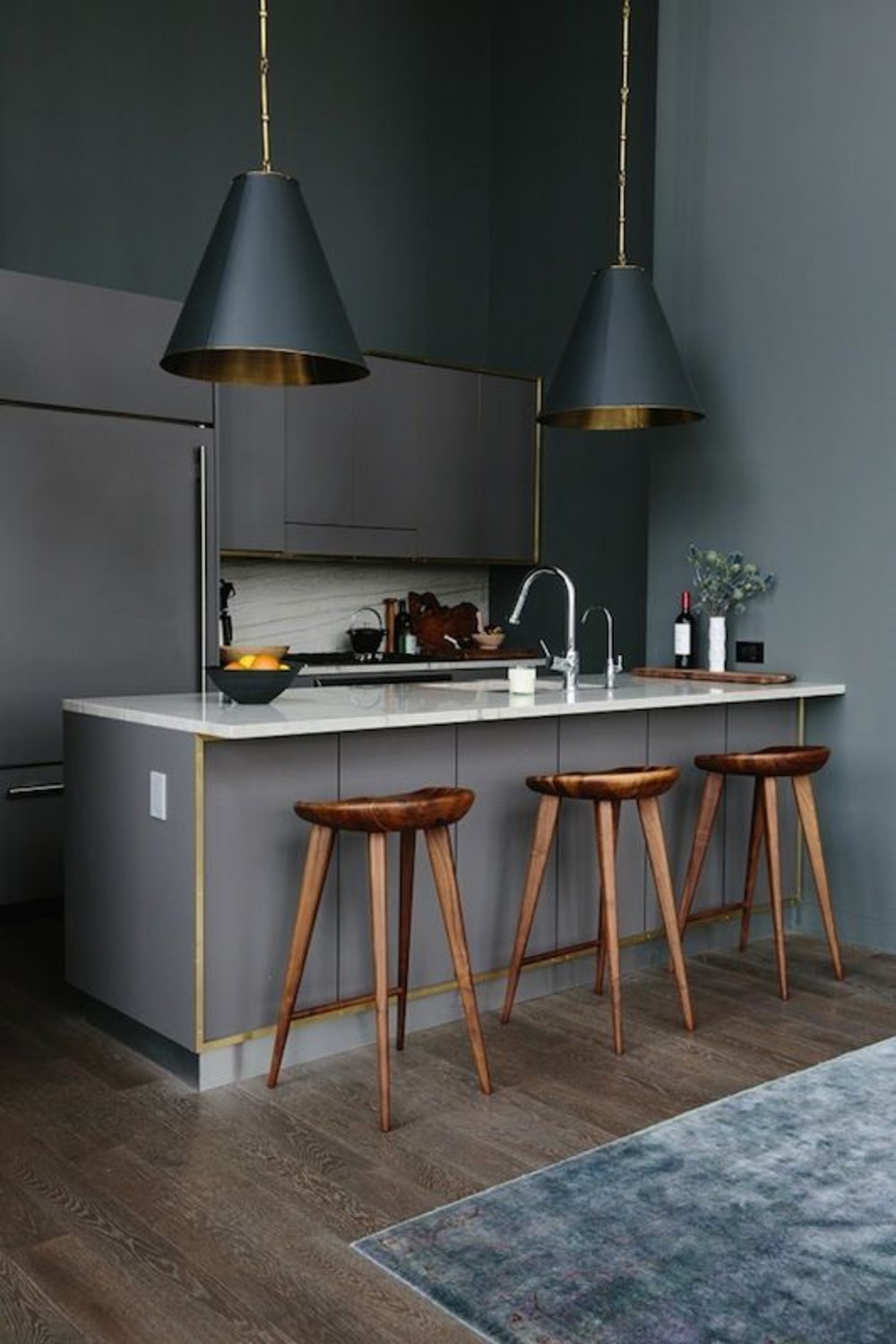 insula de bucătărie - iluminat