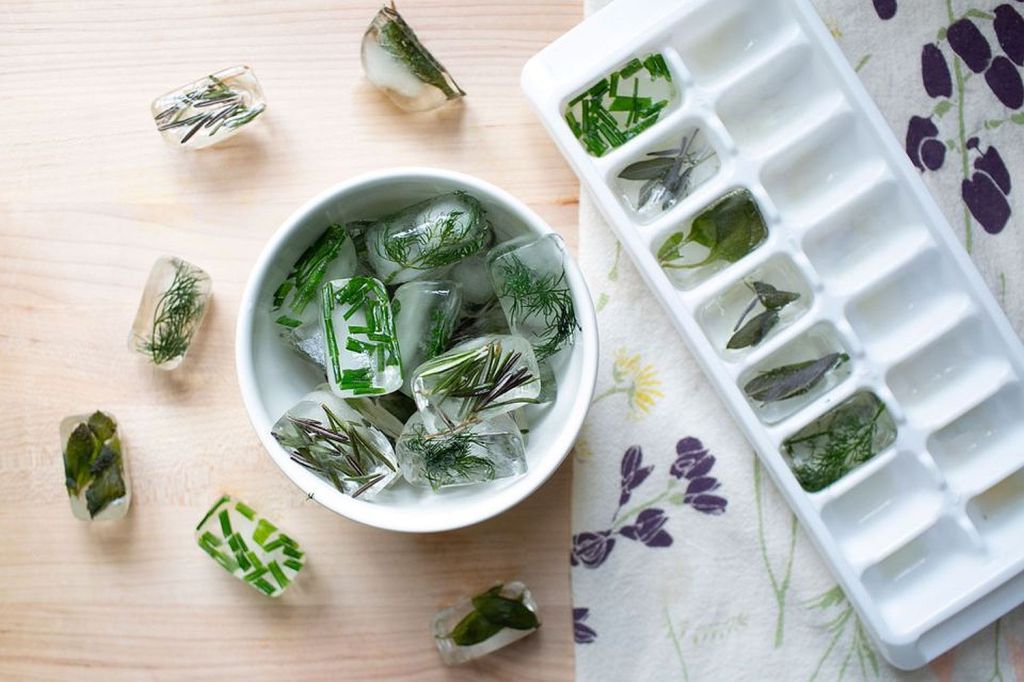 ierburi aromatice proaspete congelare