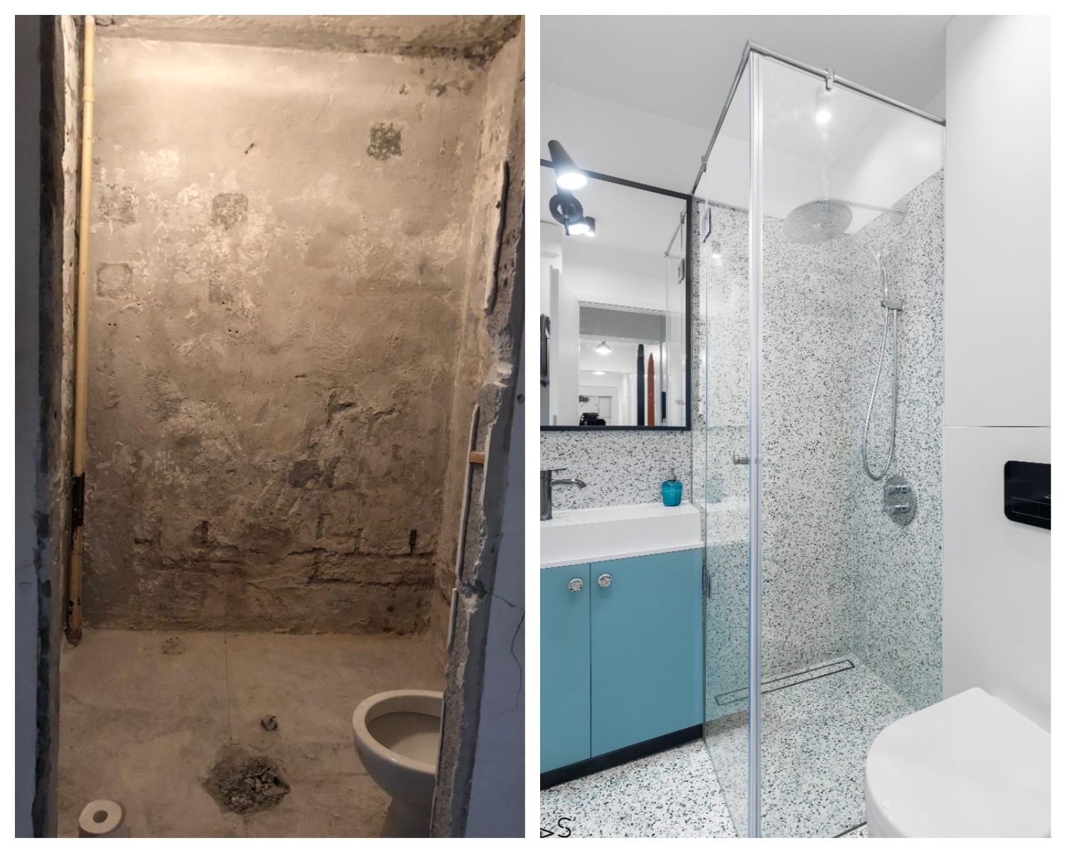 Baie cu mobilier bleu