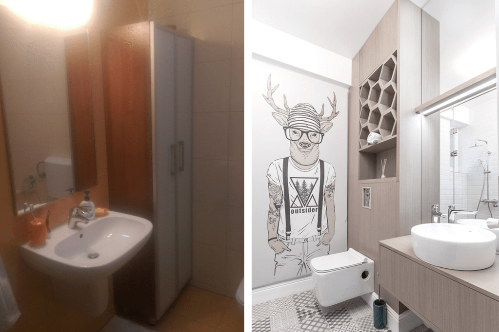 apartament cu terasa baie