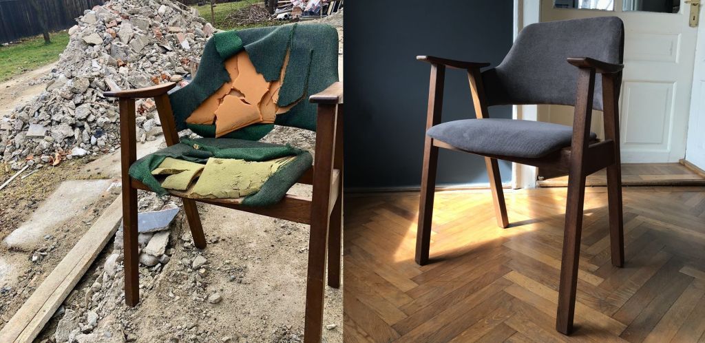 retapitare fotoliu the wood doctor