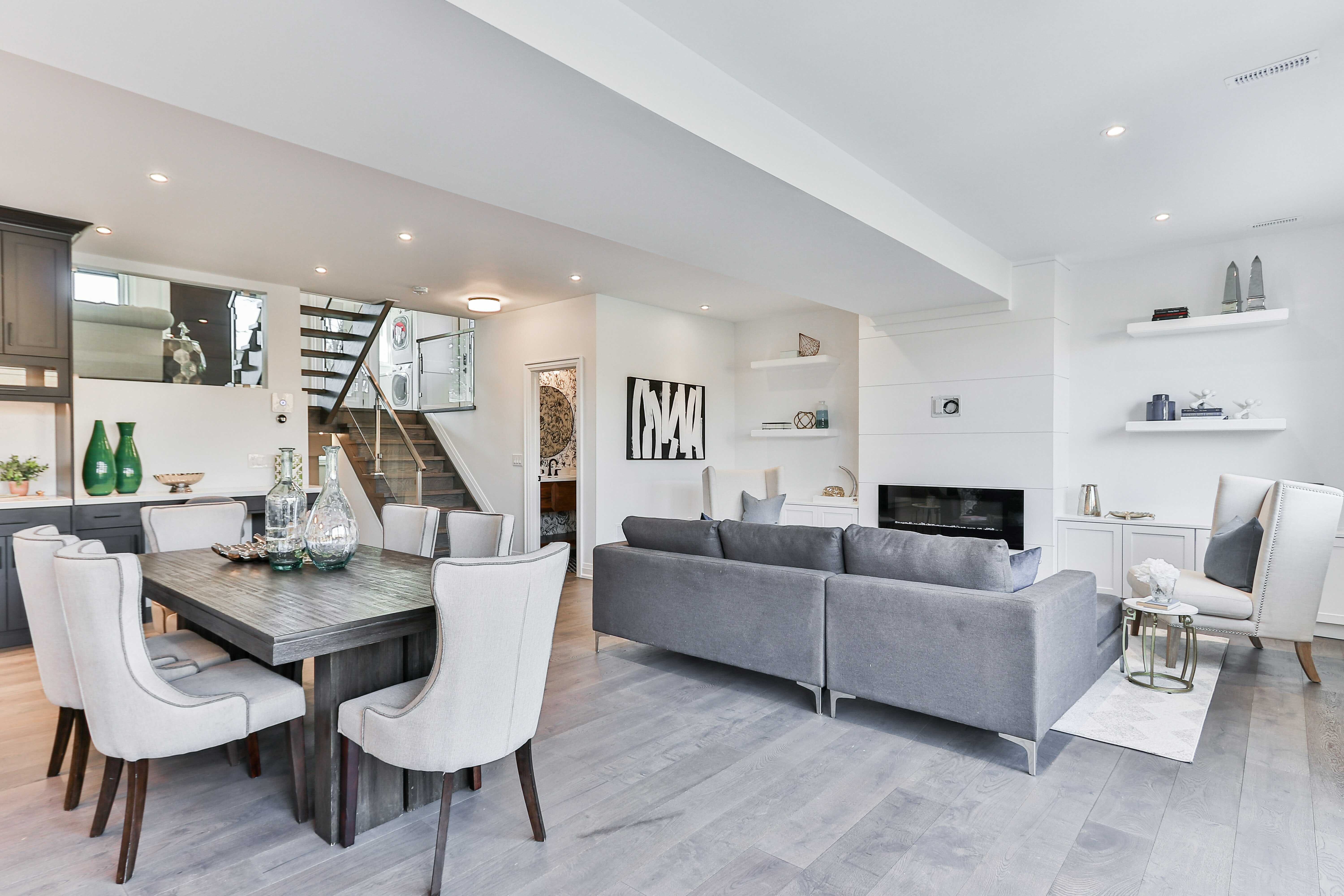 living stil contemporan canapea gri