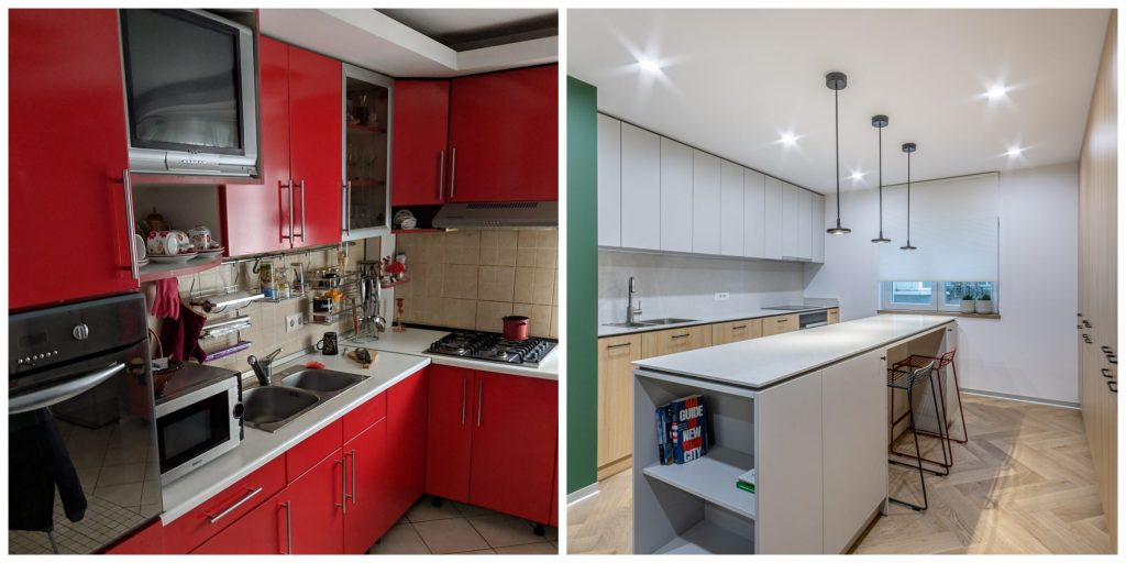 Before and after - renovare radicala apartament Bucuresti - Craftr