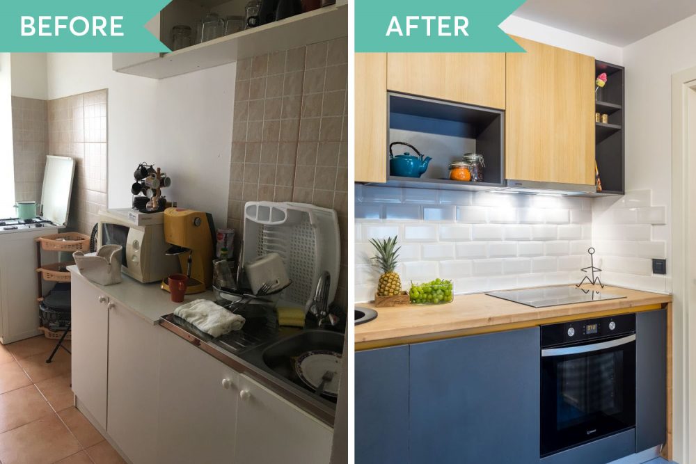before and after bucatarie