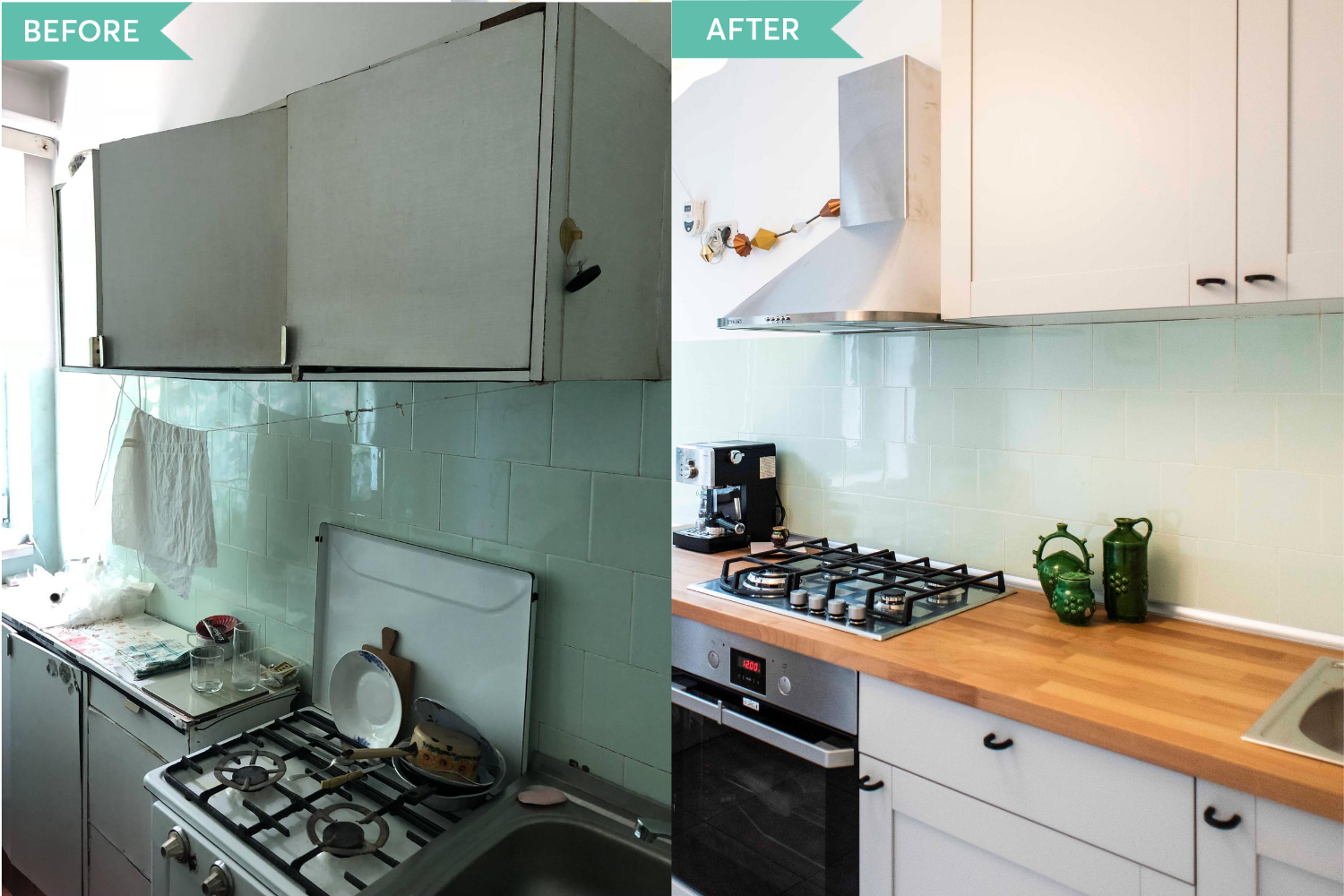 Before and After bucatarie apartament Militari - Diez Office (1)