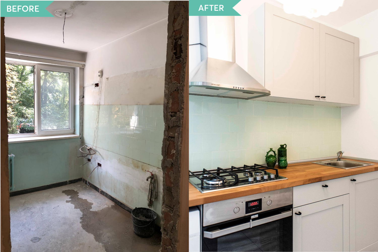 Before and After bucatarie apartament Militari - Diez Office (2)