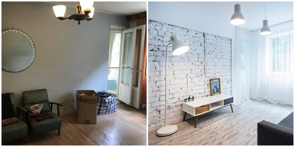 Renovare apartament Militari - caramida alba - Diez Office