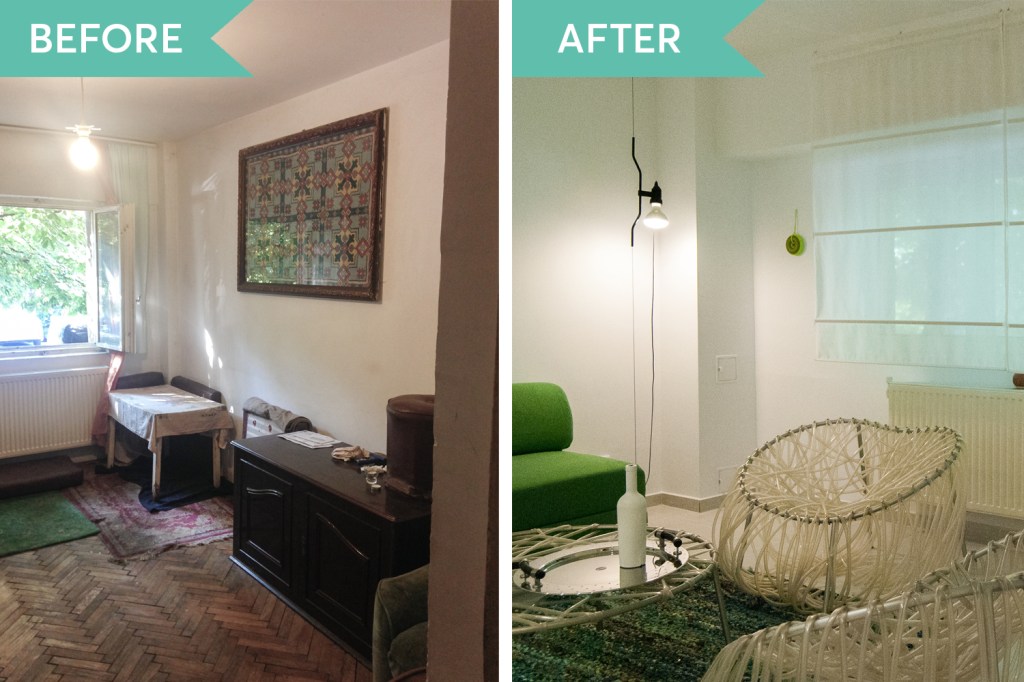 before and after living