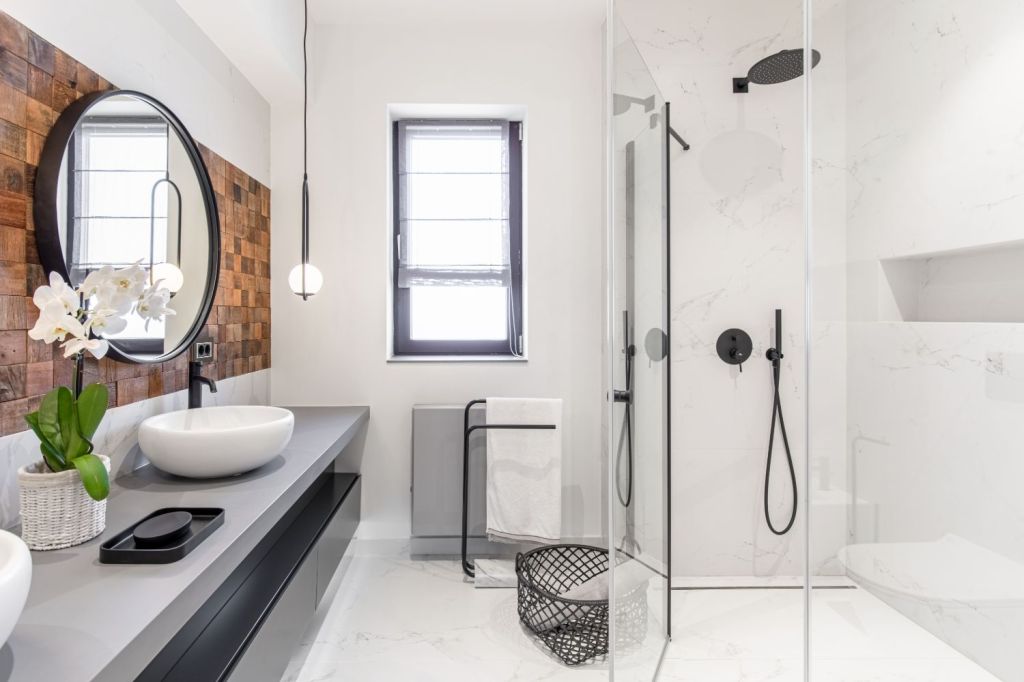 amenajare apartament pianoterra baia matrimoniala