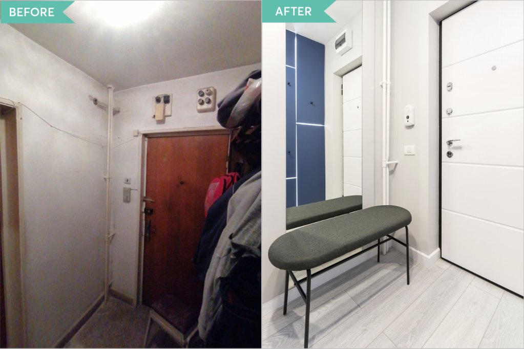 Apartament de 50 mp din București, situat într-un bloc din anii ’60 și renovat de Vim Studio în 2020 - renovare bucătărie (1)