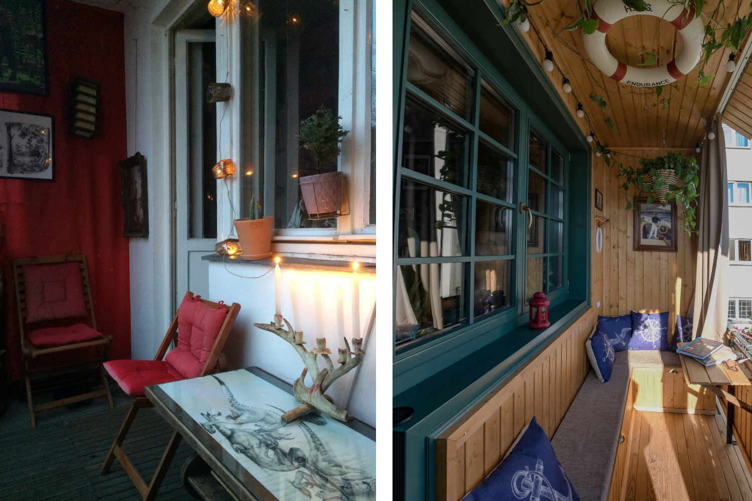inainte si dupa renovare balcon intr-o amenajare cu tematica inspirata din jules verne