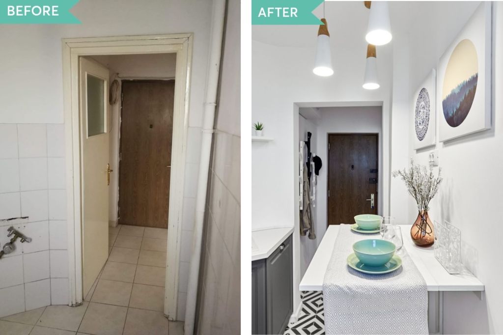 amenajare garsoniera bucatarie