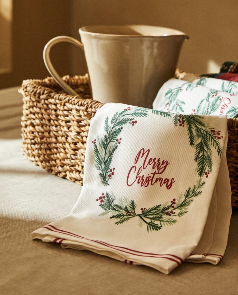 Prosop de bucătărie Crăciun, Zara Home, 49,90 lei
