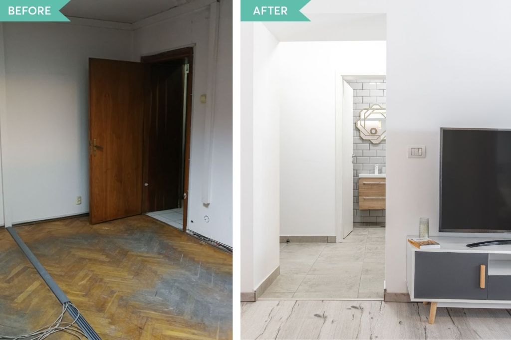 amenajare garsoniera living