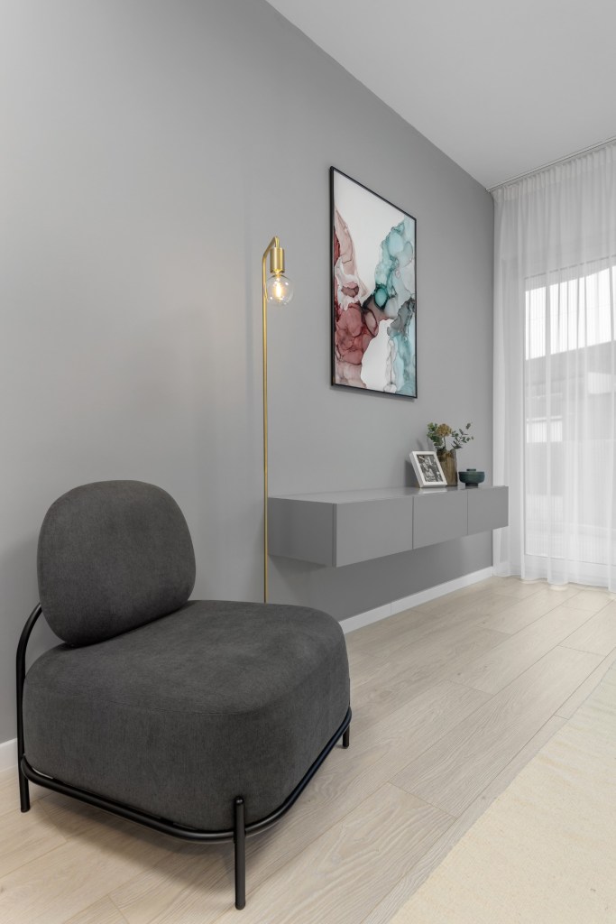 Amenajare dormitor modern cu gri - Studio 2.1 Bucuresti (1)