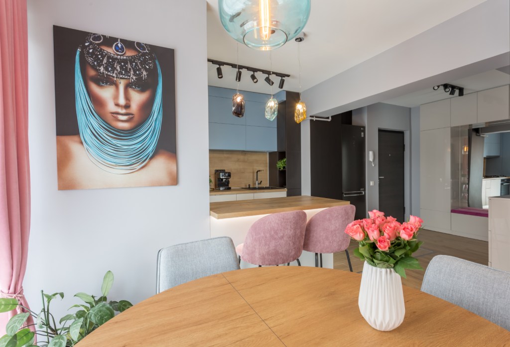 dining bucatarie peninsula snack bar hol intrare