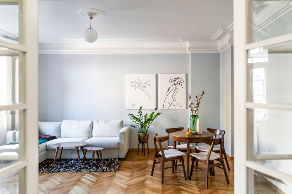 Living - renovare apartament vechi Amzei Kanso Design arh. Andra Bica