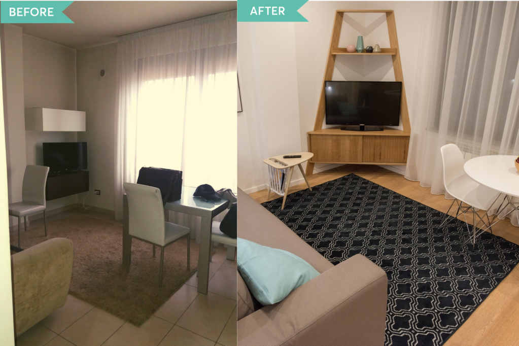 idei amenajare apartament cu 2 camere semidecomandat