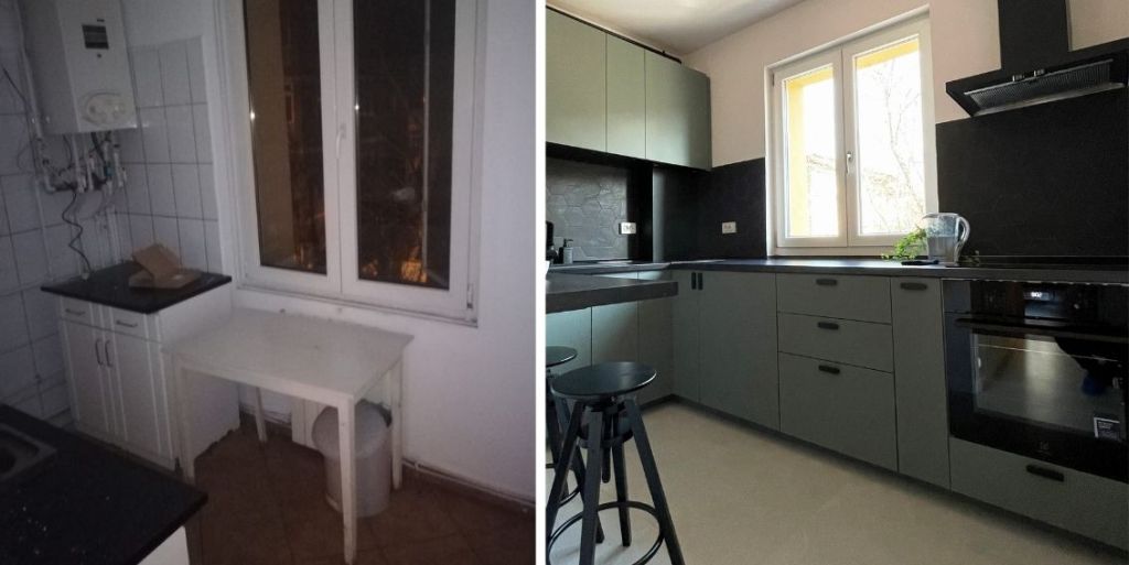 before after amenajare apartament mic adela chivarean