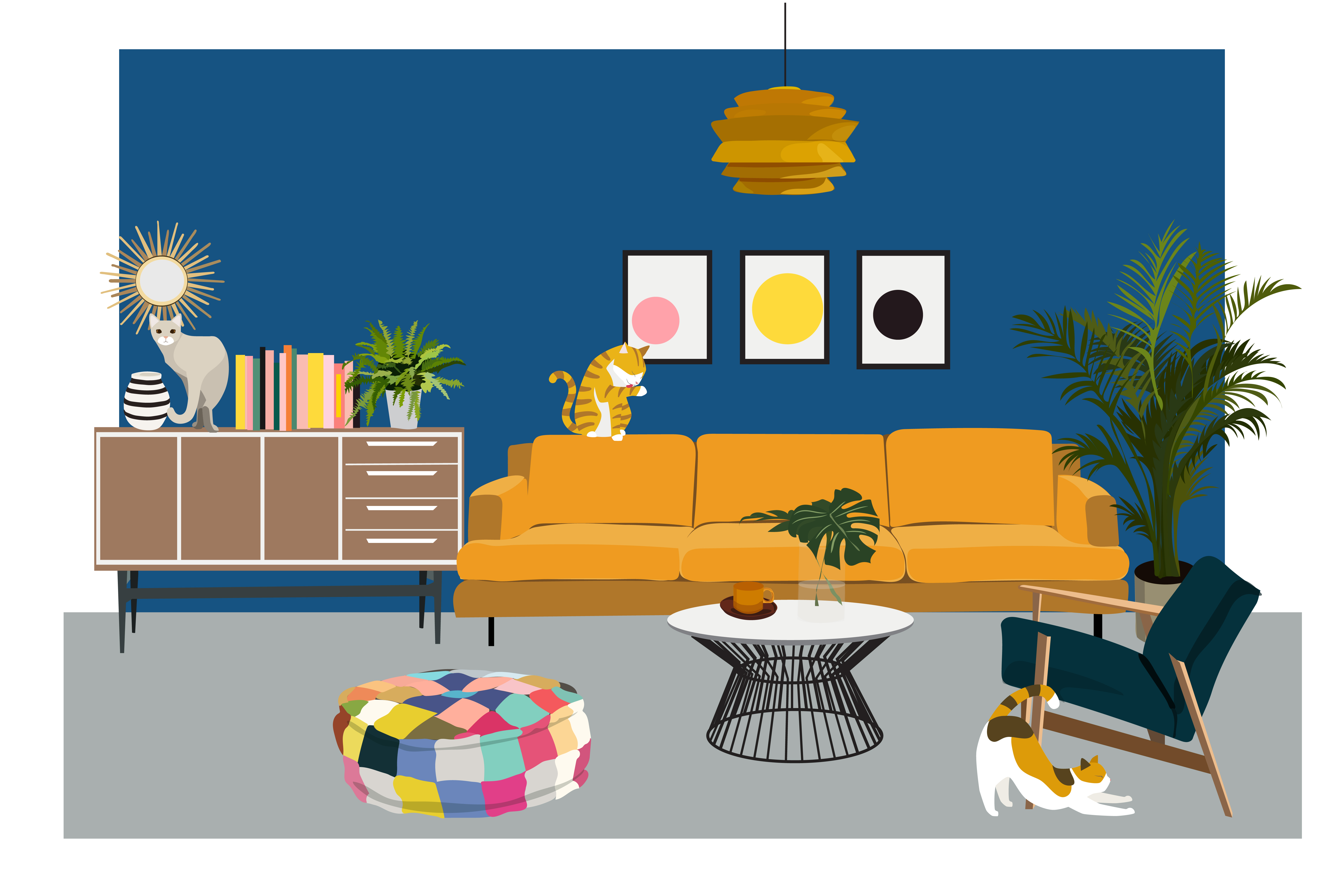 casa la interior after