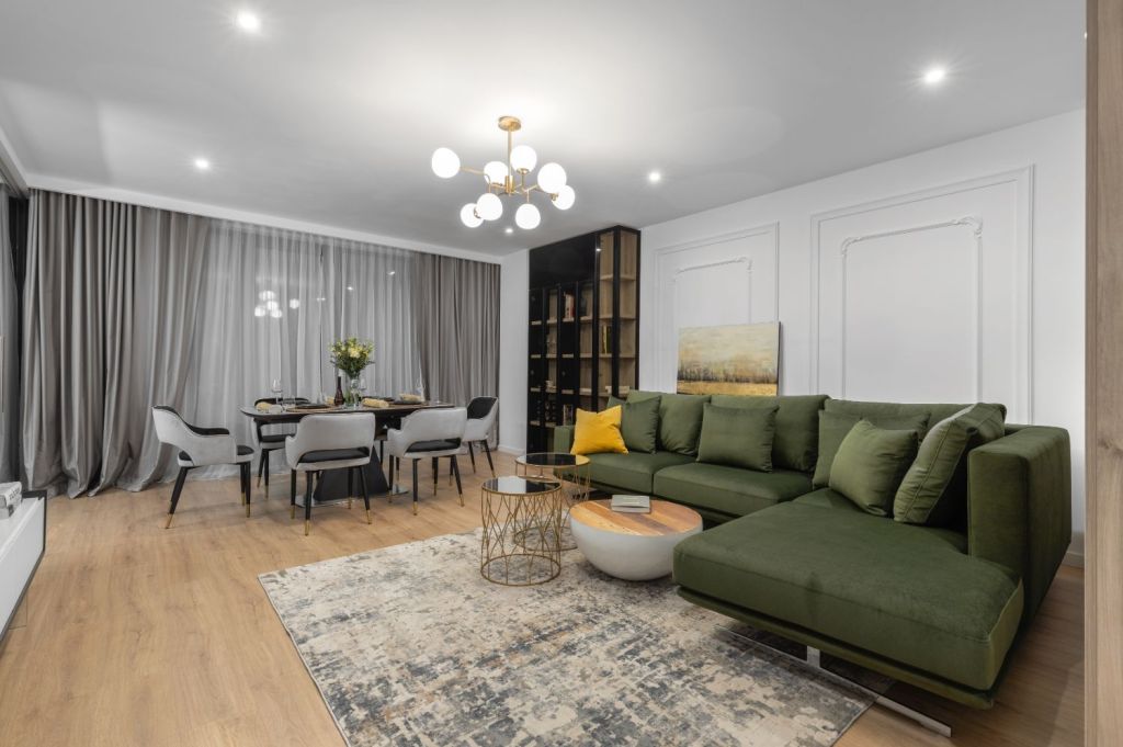 Living stil fusion canapea verde - design interior Pure Mess Design (3)