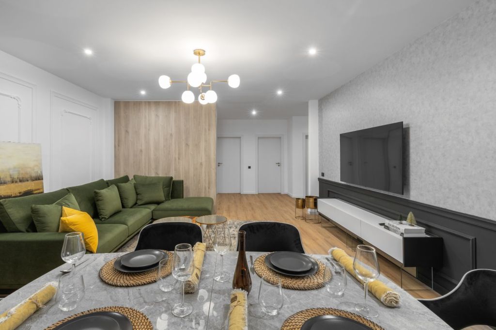 Living stil fusion canapea verde - design interior Pure Mess Design (3)