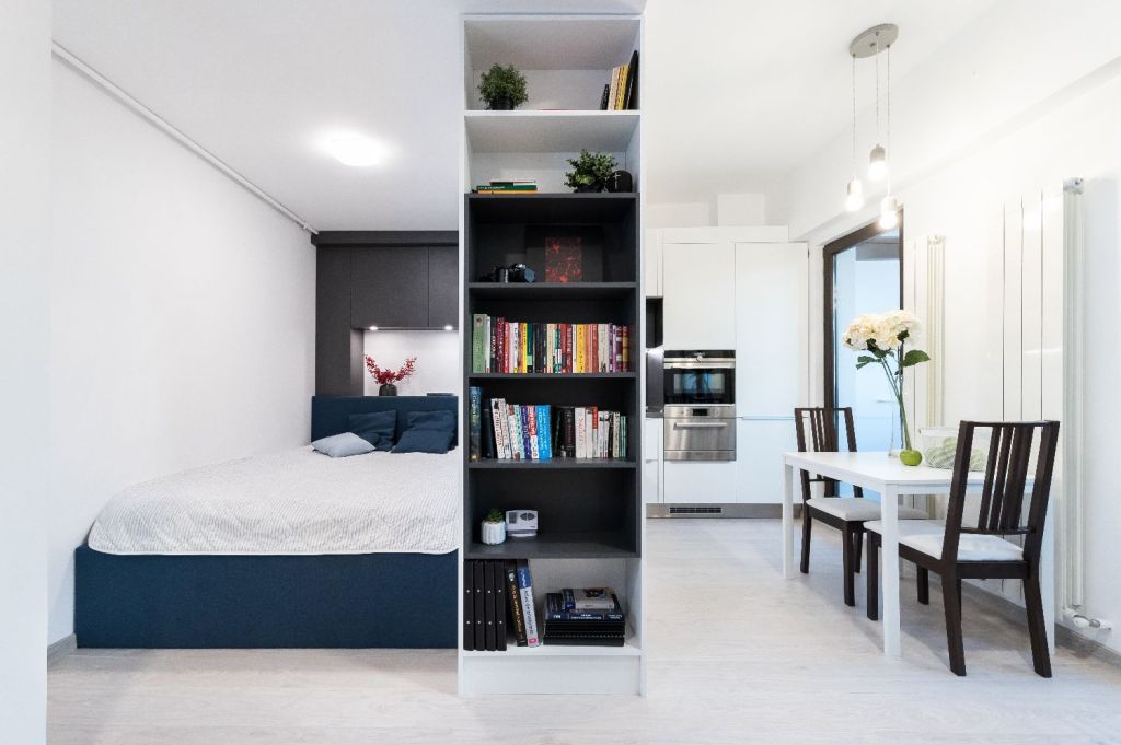 Dormitor Garsoniera Bucuresti renovata si modernizata de arh. int. Stefania Bobaru - VIM Studio (6)