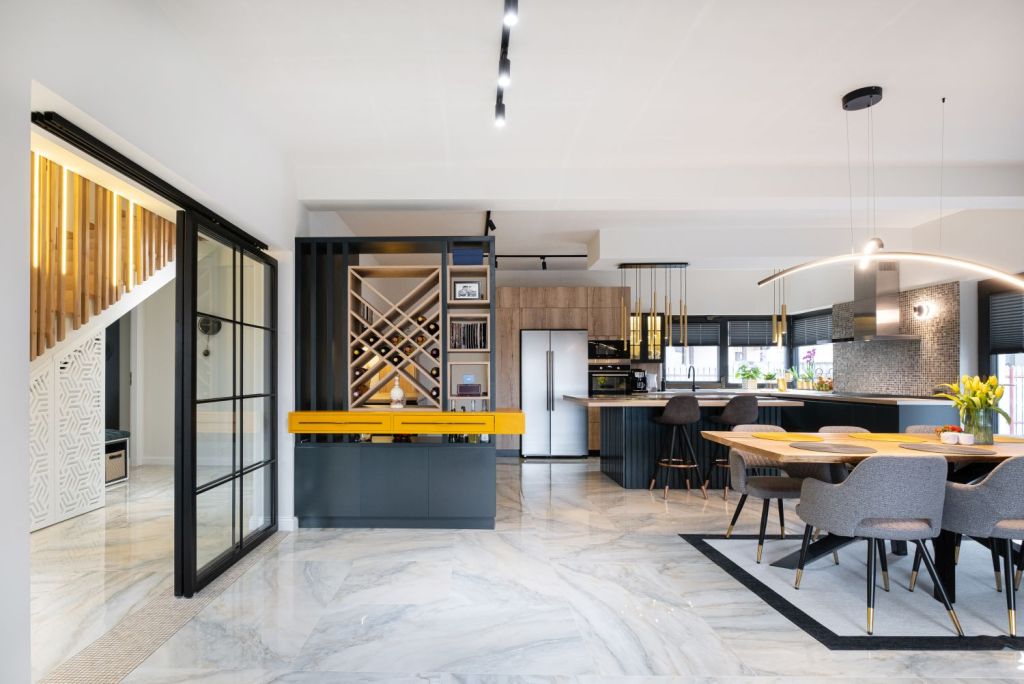 open space dining bucatarie