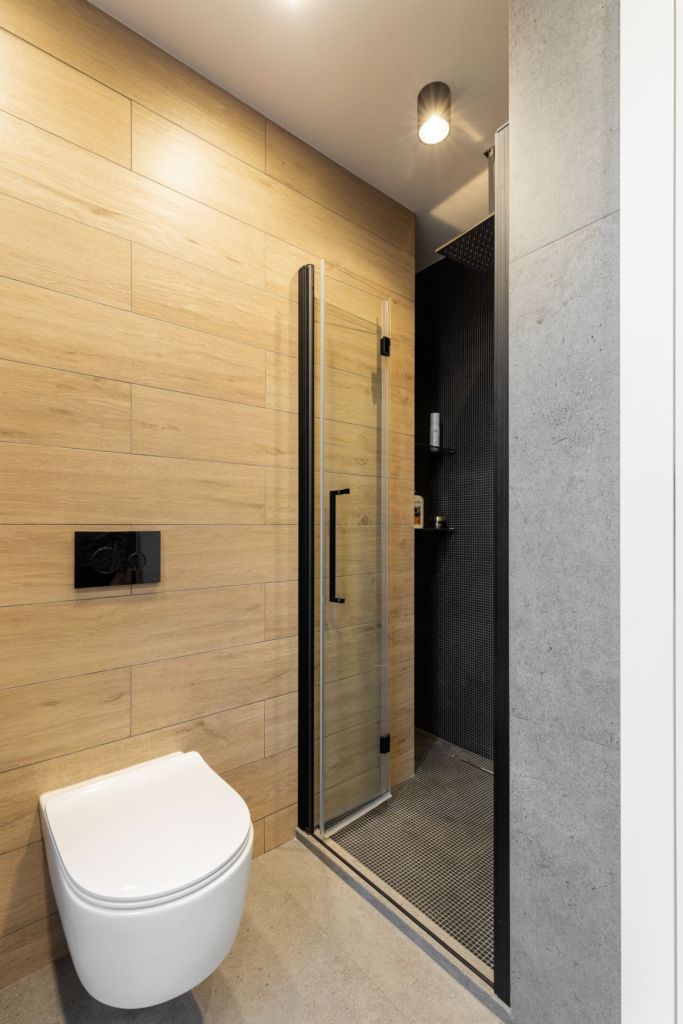 Baie contemporana lemn - amenajare casa Sibiu - arh. Sergiu Califar Pure-Mess Design (2)
