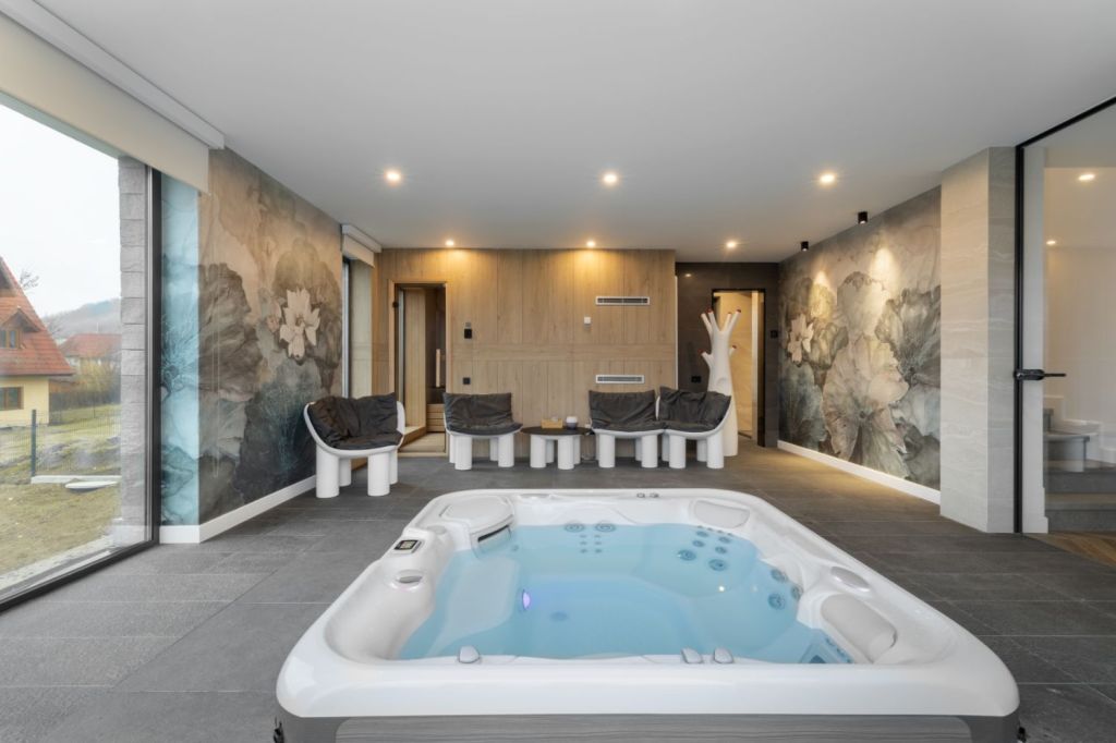 Zona de jacuzzi spa fitness - amenajare casa Sibiu - arh. Sergiu Califar Pure-Mess Design (1)
