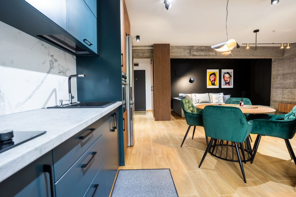 bucatarie living open space stil industrial pitesti