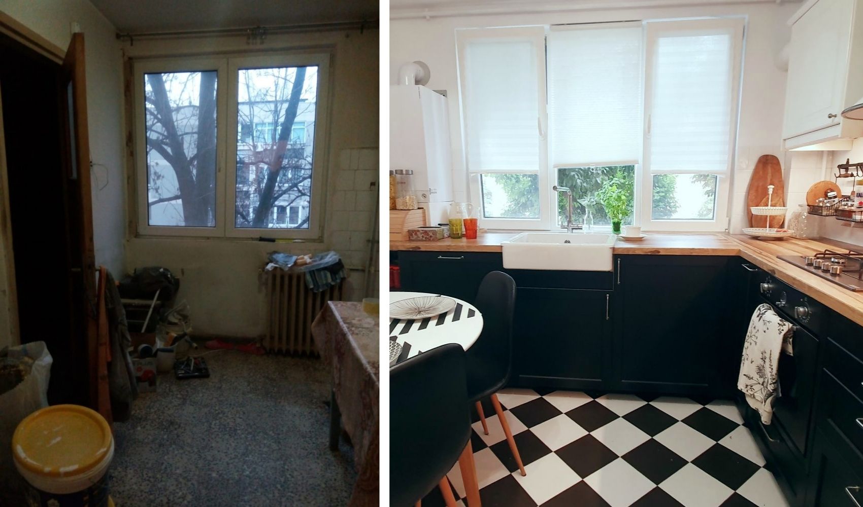 before and after renovare apartament dristor ludmila corlateanu