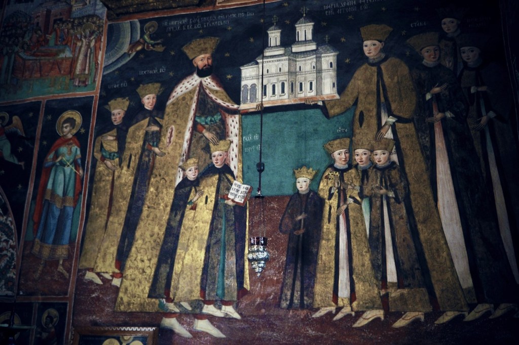 stilul brâncovenesc - fresca manastirea horezu