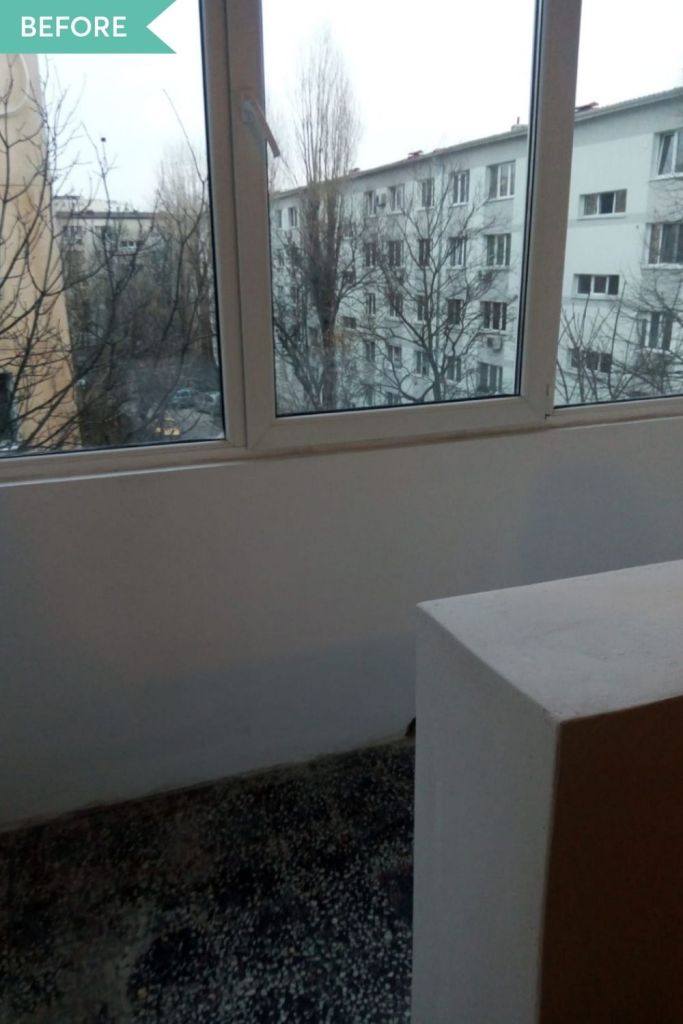 vedere balcon dormitor inainte de renovare
