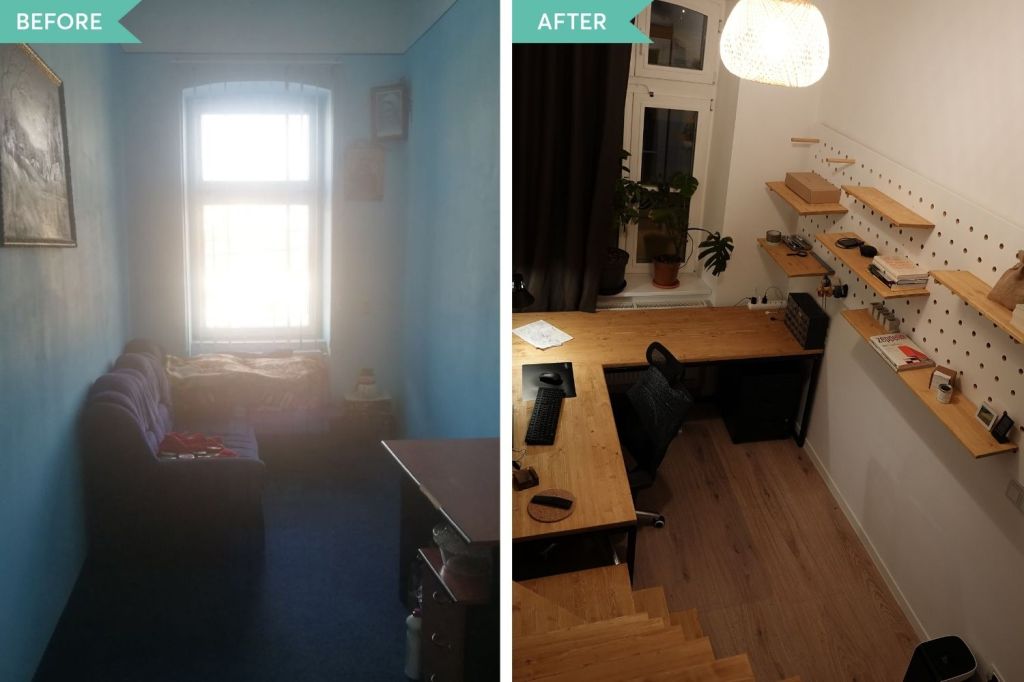 before after dormitor