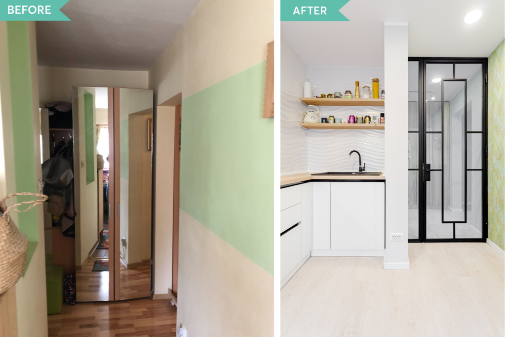 Renovare bucatarie apartament Bucuresti - before and after - Cristiana Zgripcea (1)