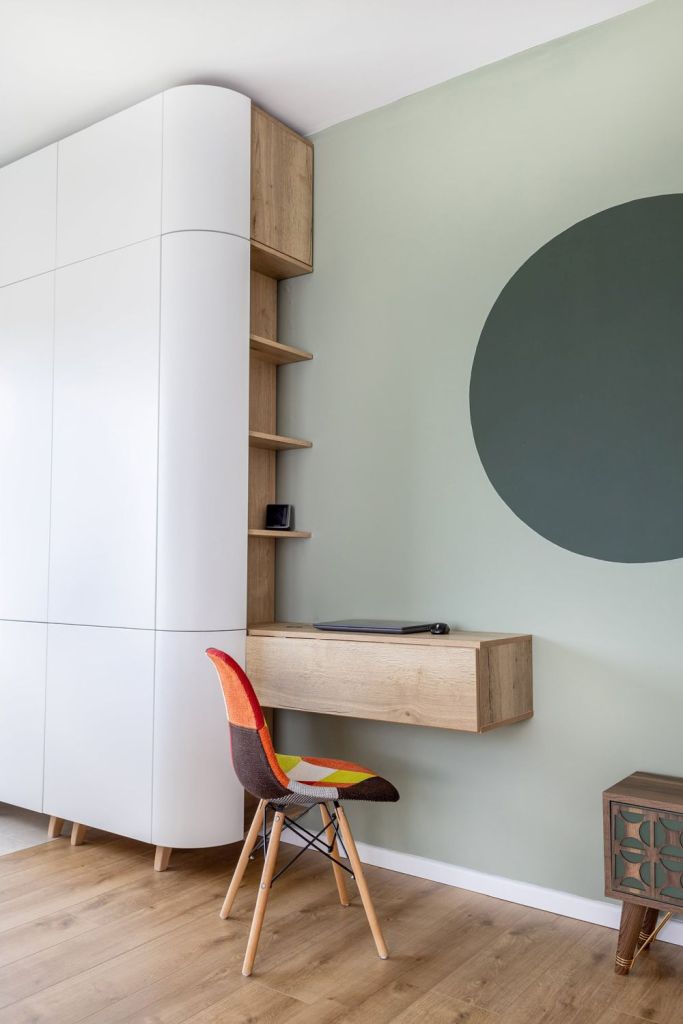 amenajare birou living perete de accent studio a