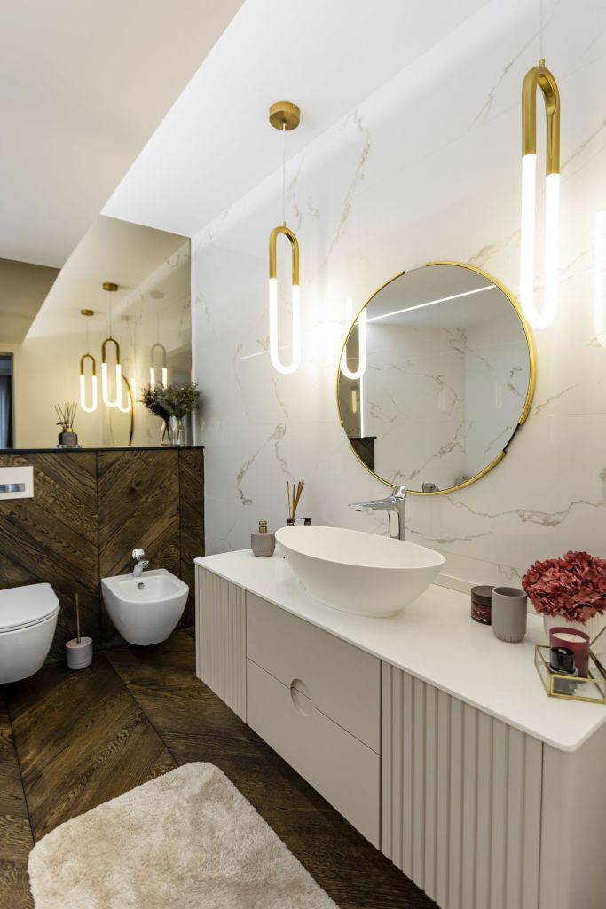 Amenajare baie eleganta marmura penthouse Bucuresti - ACOS Design - Andrei Costea (1)