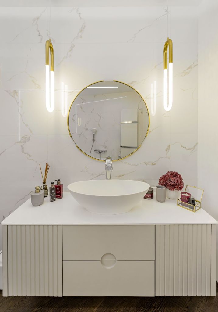 Amenajare baie eleganta marmura penthouse Bucuresti - ACOS Design - Andrei Costea (2)