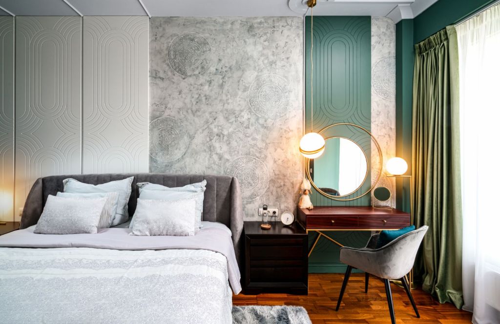 Amenajare dormitor Art Deco verde Pipera - Creativ Interior - arh. Natalia Berezovskaia (5)