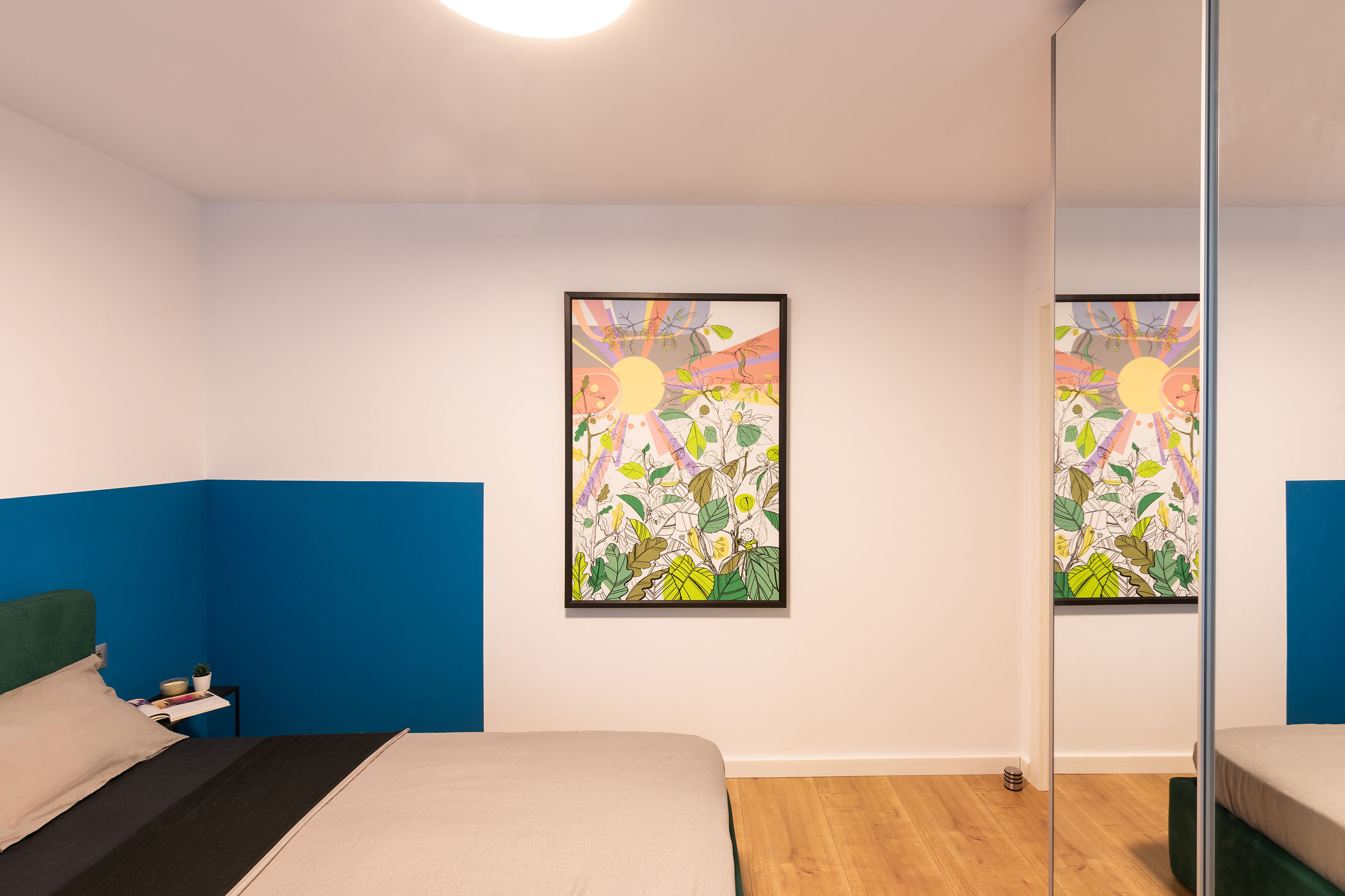 Amenajare dormitor apartament modern perdele verzi - arh. Andrada_Toader_Pasti (3)