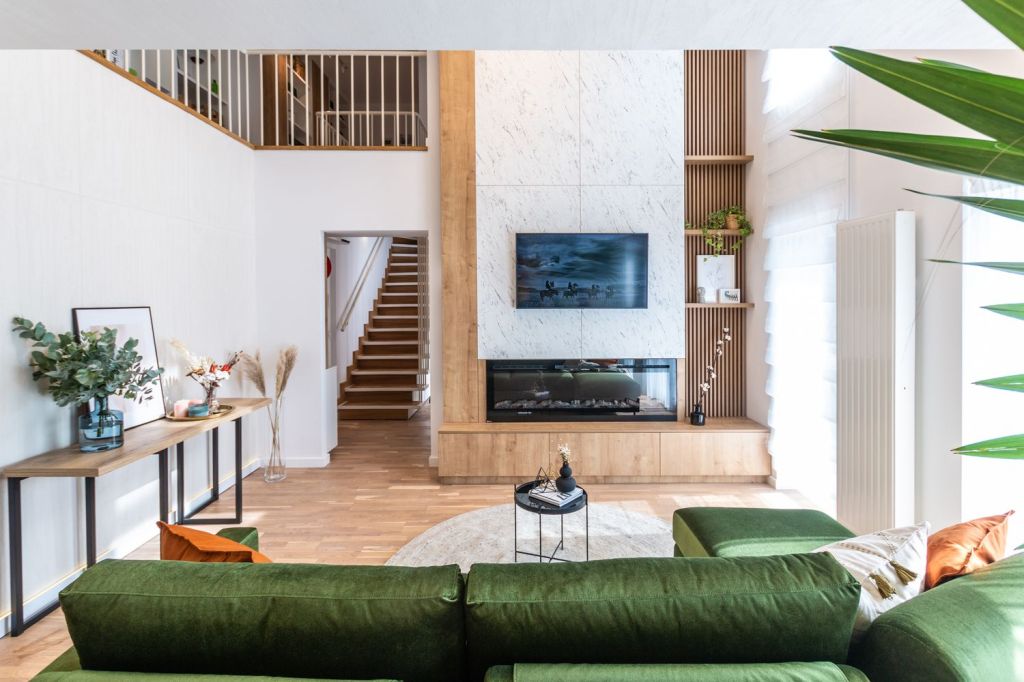 casa în stil scandinav apartament cu supanta living