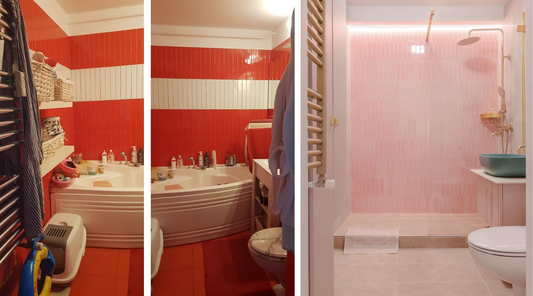 main bathroom before after