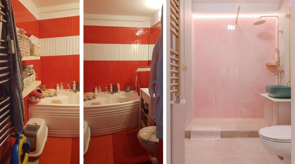 main bathroom before after