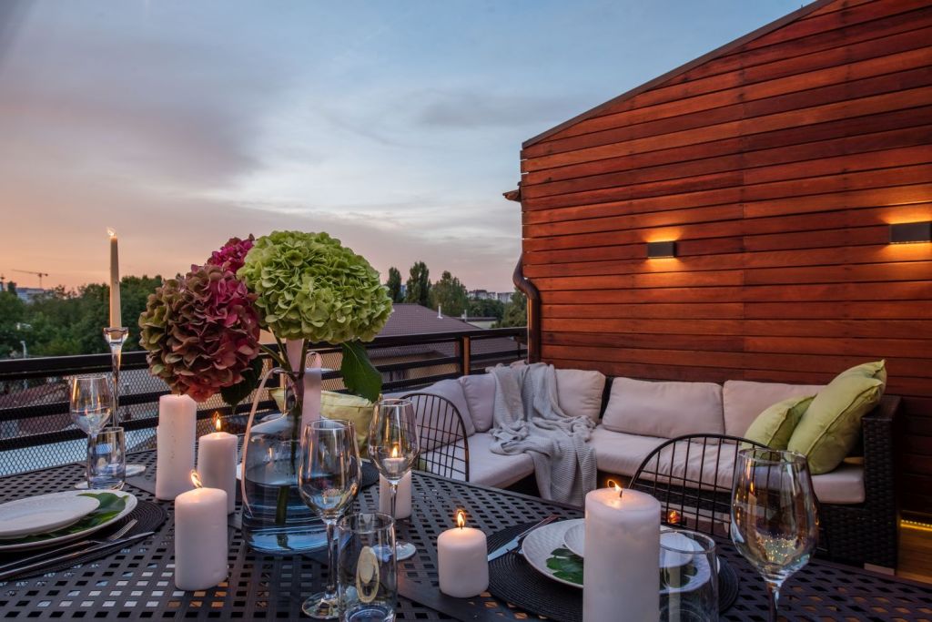 terasa zona dining zona lounge penthouse