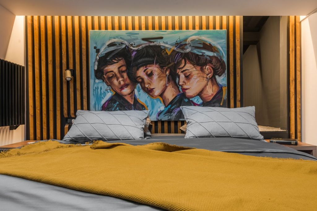 zona pat dormitor penthouse isra