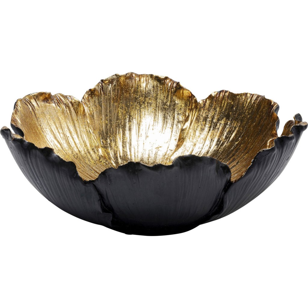 Bol decorativ Flower Bloom Negru/Auriu, 266 lei, Kare